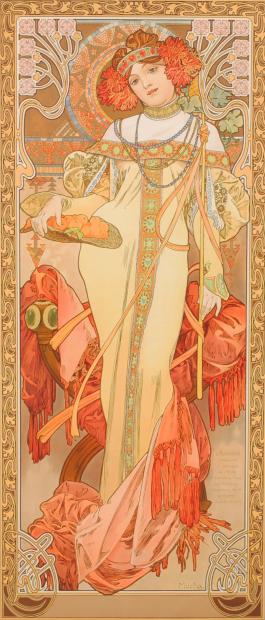 ミュシャ『春 1900 Ver.5』 リトグラフ 四季 (シリーズ)、アルフォンス