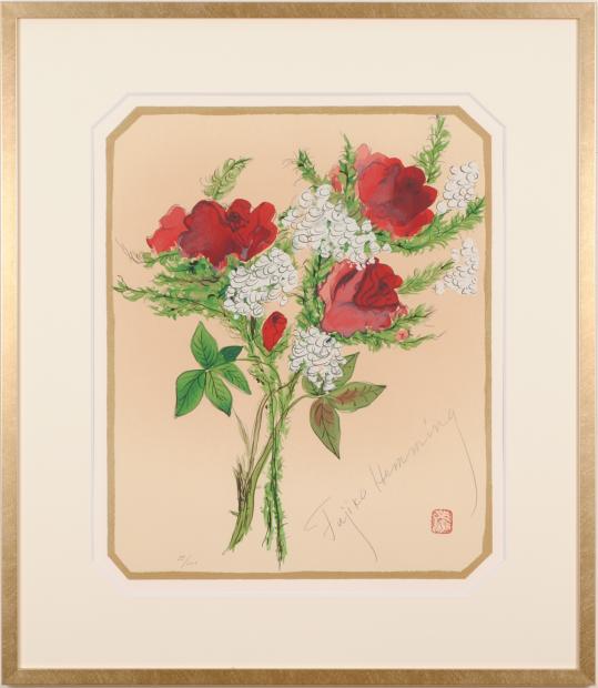 楽天市場】フジ子・ヘミング 赤いばら 花 絵画 薔薇 インテリア シルク