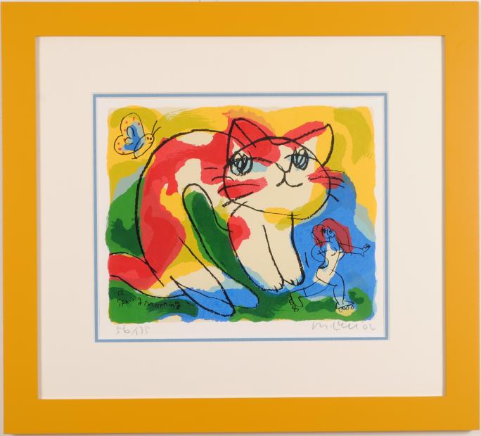 マイケル・ルー「ユニオンスクエア」シルクスクリーン 大作 直筆サイン