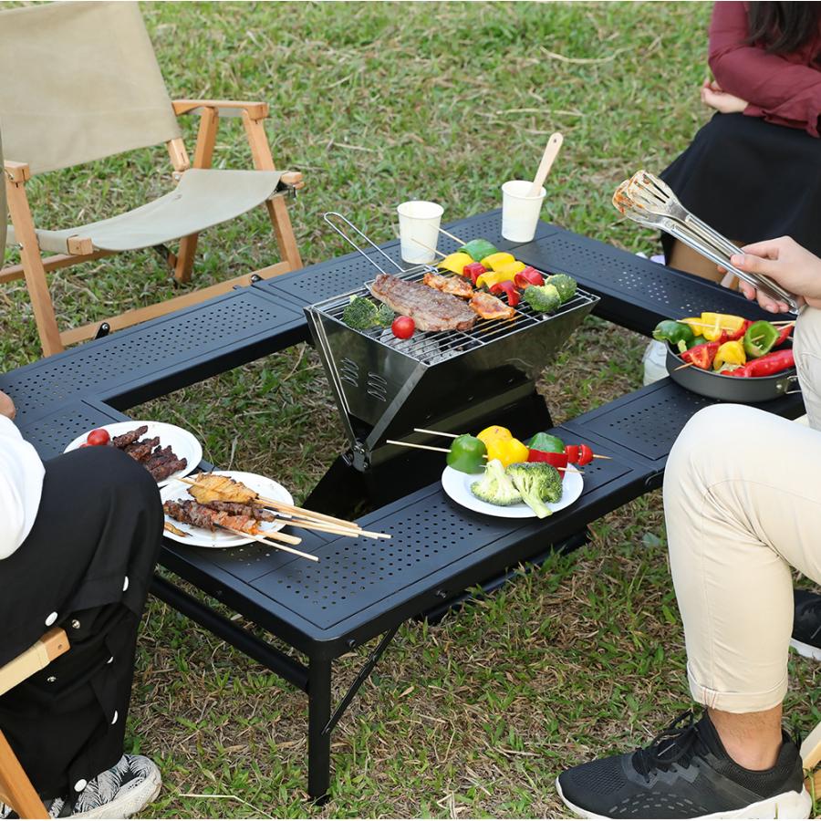 楽天市場】アウトドアテーブル バーベキューテーブル 折りたたみ