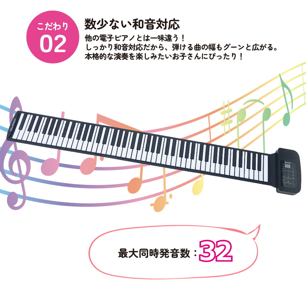 楽天市場】【MAX50%OFFクーポン】Smaly ピアノ ロールピアノ 88鍵盤