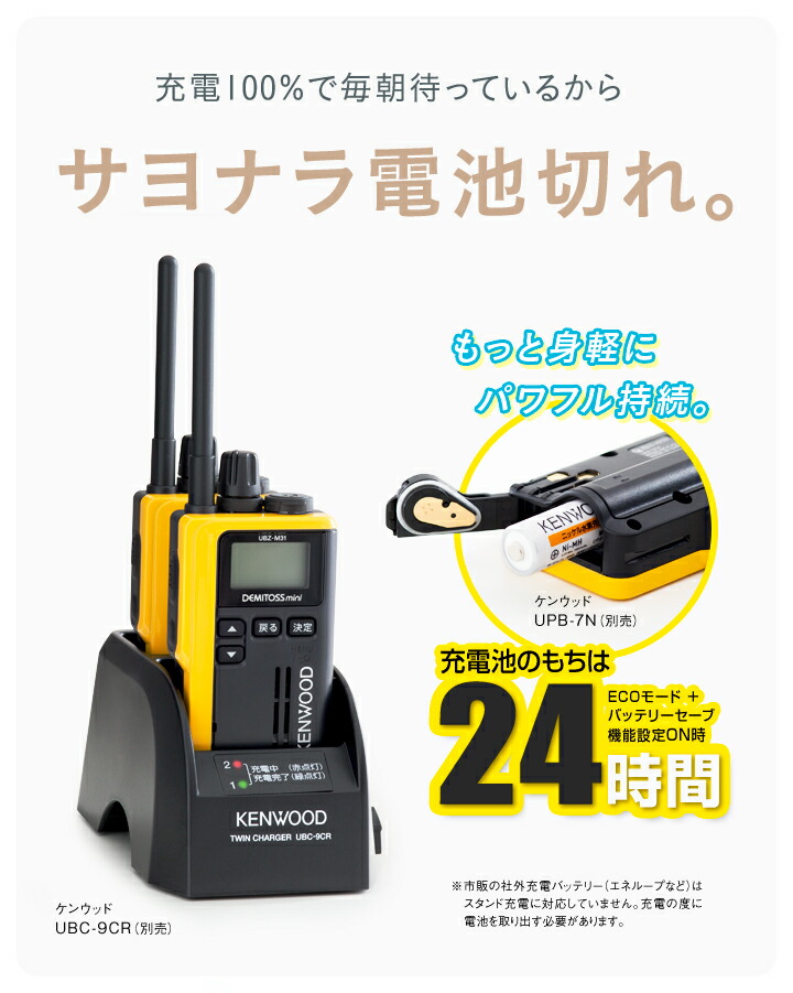 Coco】ケンウッド UBZ-M31特定小電力トランシーバー 2台セット