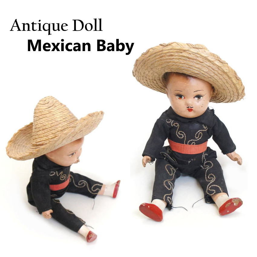 楽天市場】1940年代 メキシカンベビードール コンポジション オールド