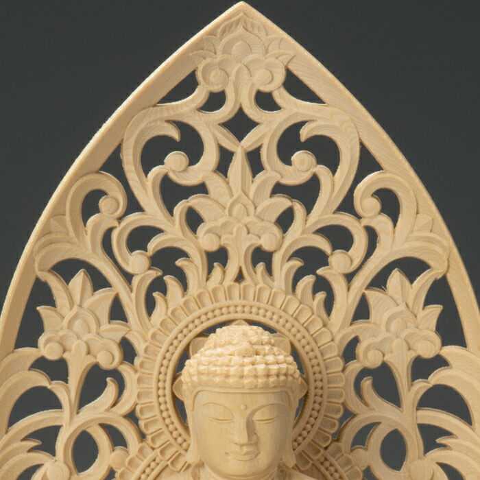 楽天市場】【ポイント10倍】仏像 桧木 釈迦如来 八角台座 唐草光背 2.0