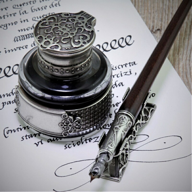 黒檀 ガラスペン木軸 No.8 ローズクォーツ ボルトレッティ互換軸 黒檀