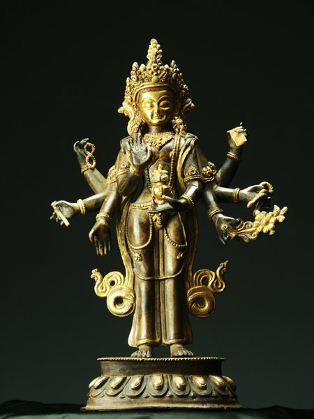 仏教美術 仏像 準提母菩薩仏像 十八臂仏母 仏堂供仏 彫刻 置物 開運