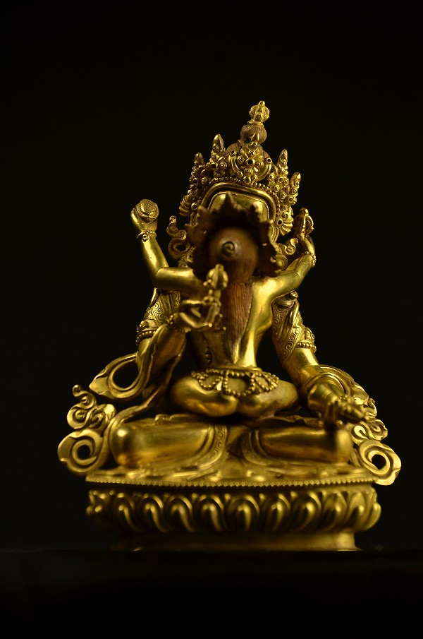 楽天市場】普賢シャクティ(歓喜仏)銅造鍍金彫金仕上げ : 仏像仏画