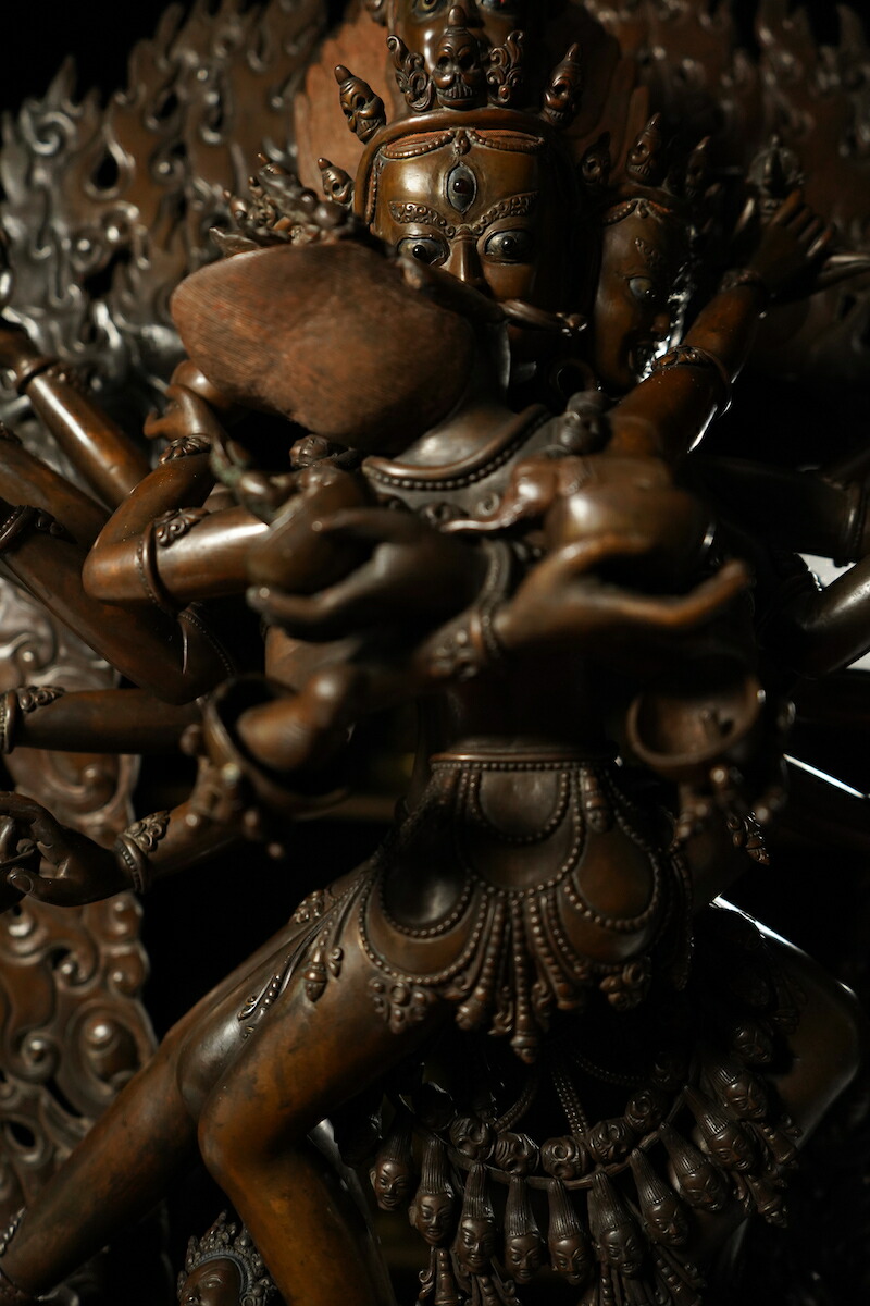 楽天市場】へーヴァジュラ（呼金剛）銅造銀象嵌彫金仕上げ : 仏像仏画