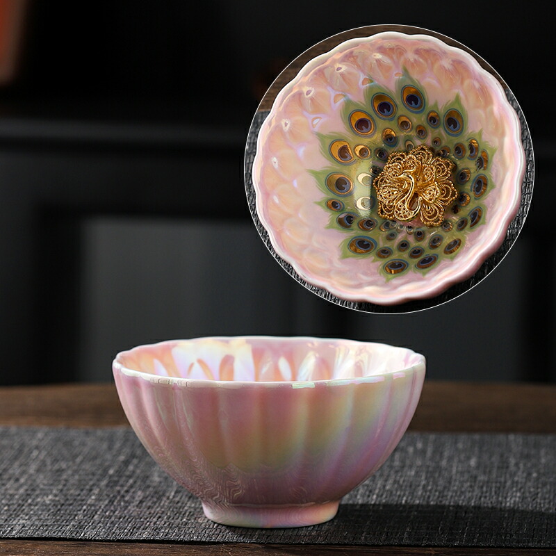 ☆中国美術☆中国陶磁器☆天目調☆マーブル☆落款☆未使用