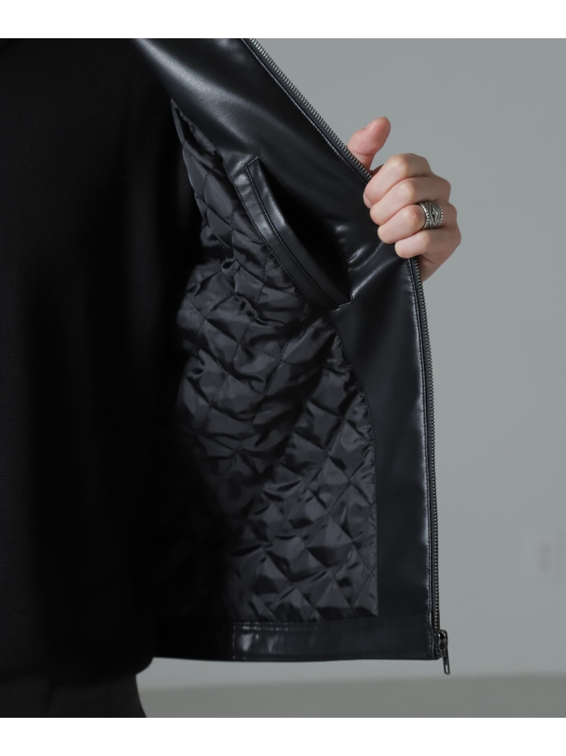 楽天市場】【SALE／60%OFF】フェイクレザーシングルライダース