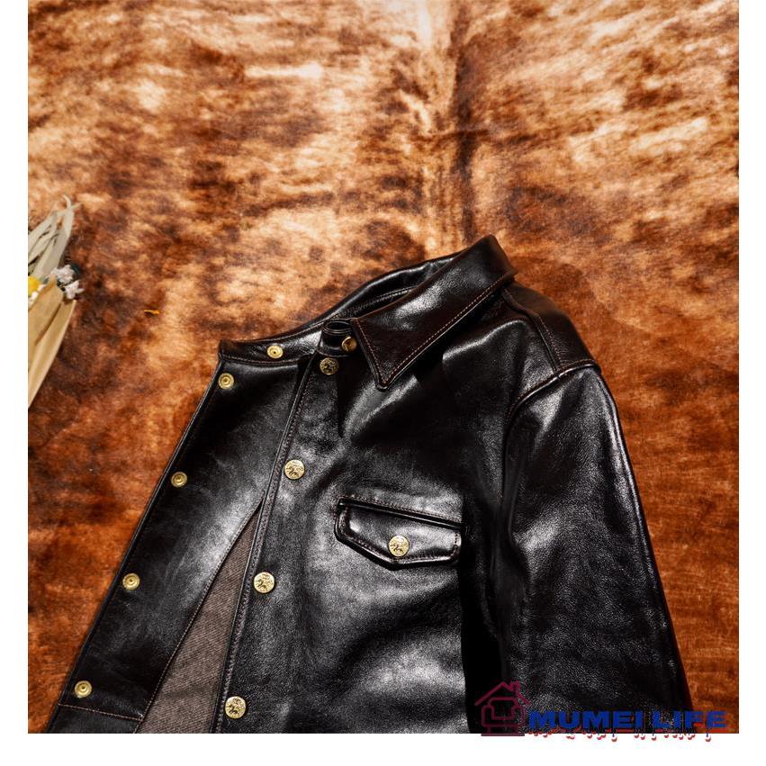 楽天市場】新品 芯ホースハイド 復刻50's ドライビングコート レザー