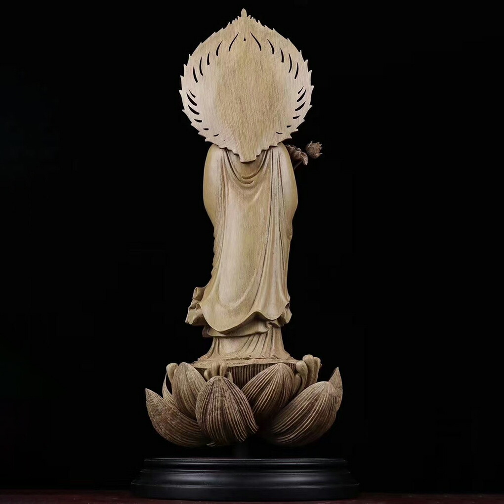 楽天市場】【天然沈香木彫】持蓮観音菩薩立像 仏教美術 仏像 仏教工芸