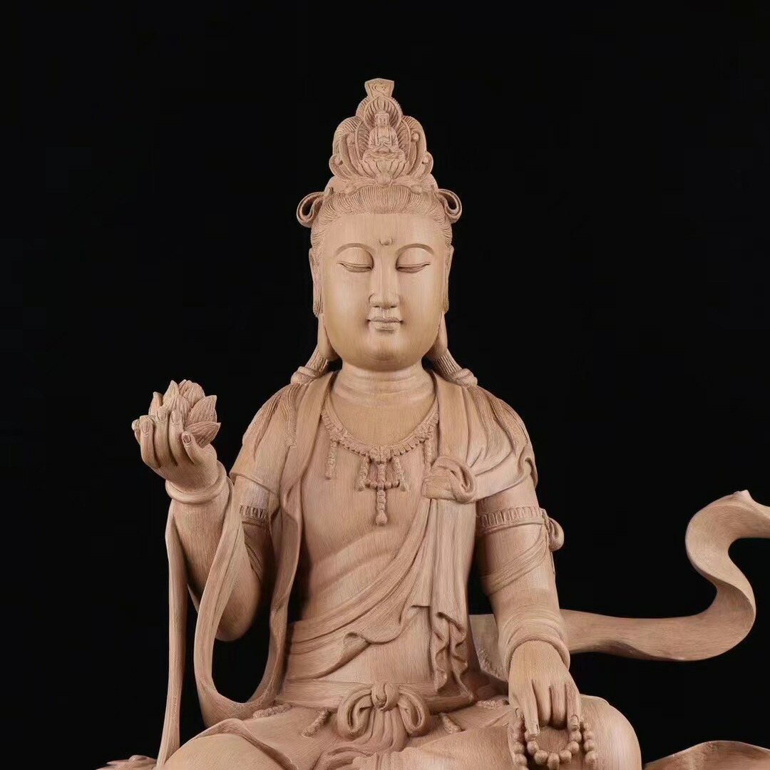 仏教美術 仏像 木彫 /聖観音菩薩像/