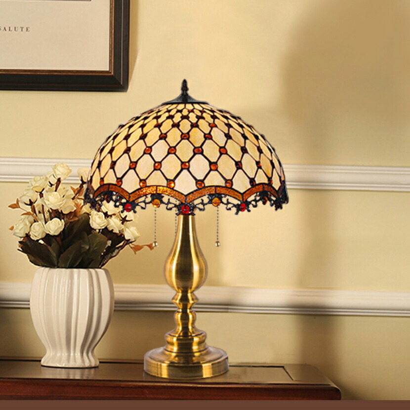 ステンドグラス ランプ ティファニー調 アンティーク 照明 葡萄柄 大小