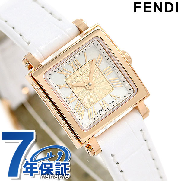 FENDI クアドロ 12Pダイヤ ウォッチ レディース 腕時計 電池交換済み