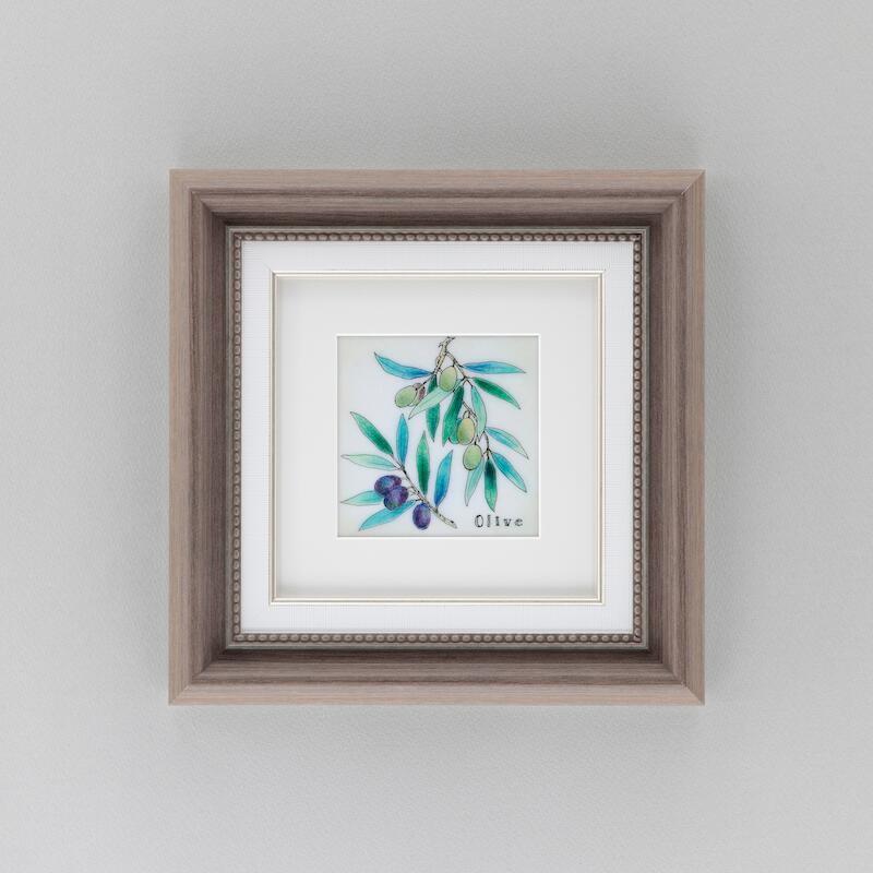 楽天市場】オリーブ 七宝焼 七宝焼き 七宝絵画 絵 絵画 額 絵画額入り