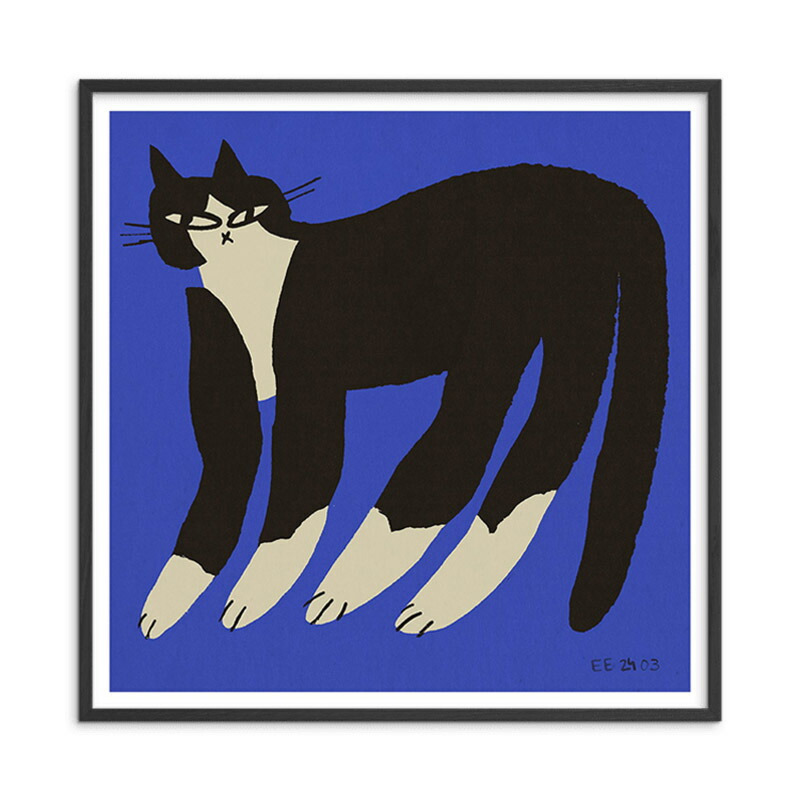 楽天市場】デンマーク THE POSTER CLUB ポスター Cat in Blue 50x50cm