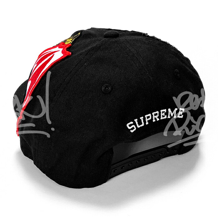 正規品】SUPREME カラフル刺繍キャップ 黒 6panel Supreme - Multi