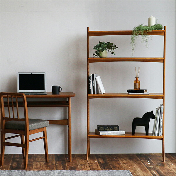 楽天市場】シェルフ棚 木製 シェルフラック スリム オープンシェルフ 4
