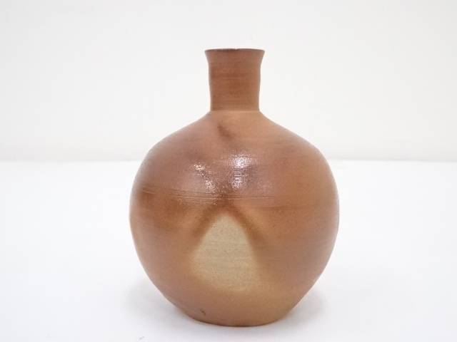 備前焼 名工・小橋赤心 壺 花瓶 共箱付き 備前焼 名工・小橋赤心 壺