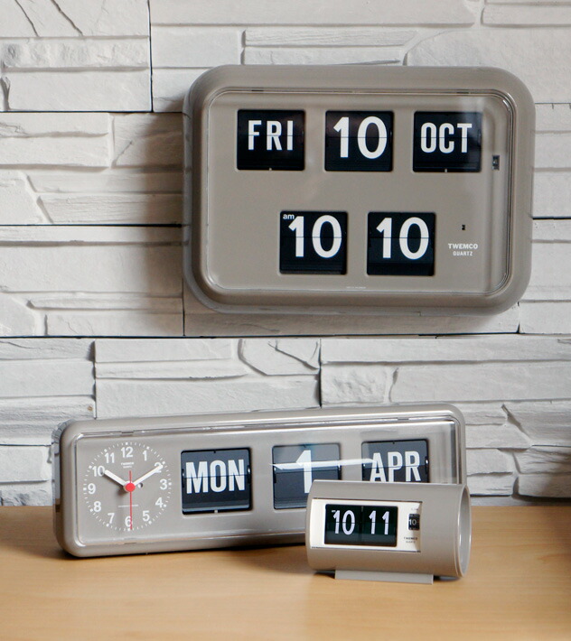 楽天市場】Twemco Calendar Clock #BQ-38 “Gray”/ トゥエンコ