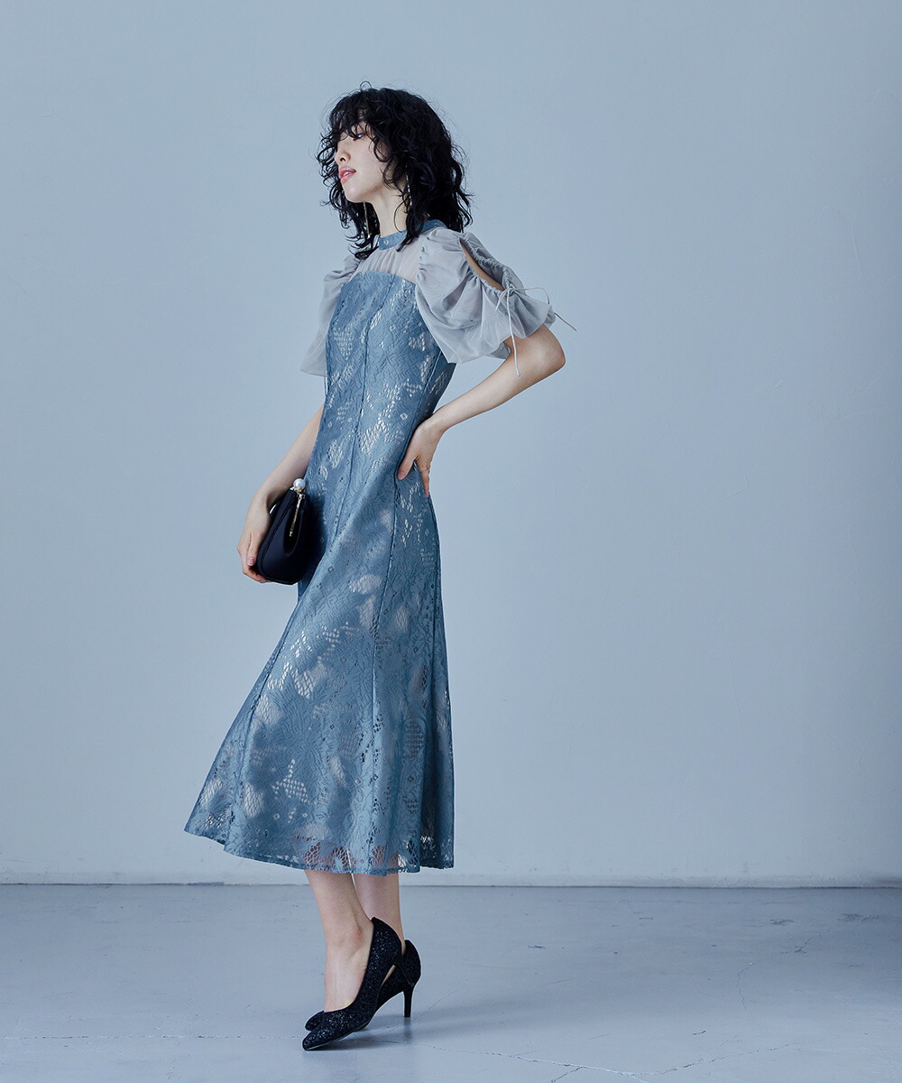 楽天市場】フラワージャガードマーメイドドレス パーティードレス 結婚