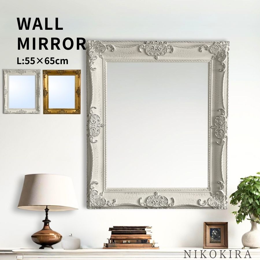 家具 ミラー/鏡 本日限定価格アンティークウォールミラー小ぶり鏡