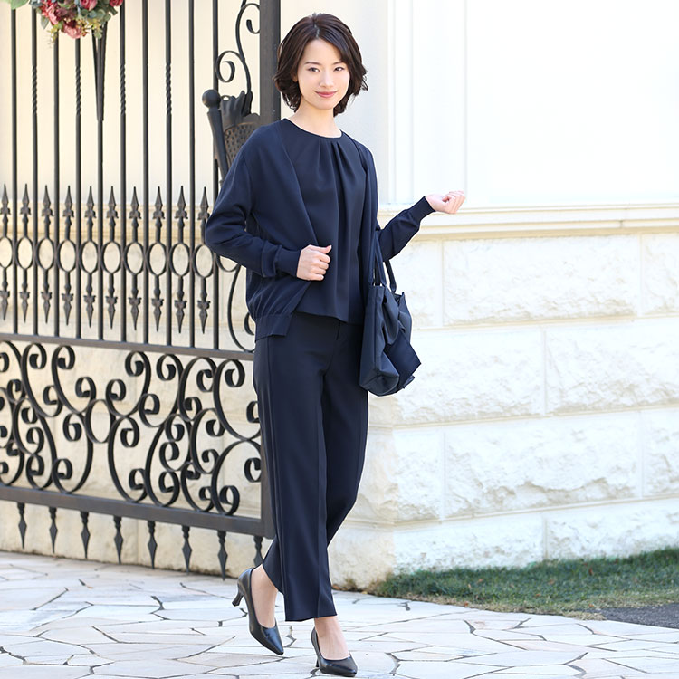 楽天市場】カーディガン レディース 濃紺 紺 長袖 Vネック お受験