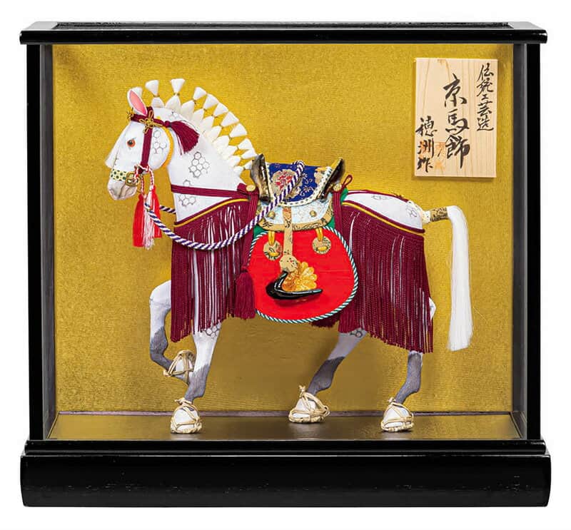 五月人形 馬 飾り馬 8号奉書馬出し飾り（白馬）｜五月