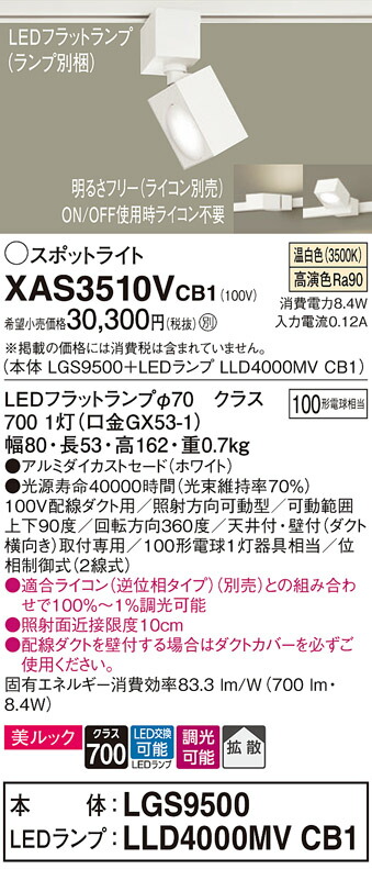 5個】Panasonic スポットライト LGS3510VLB1