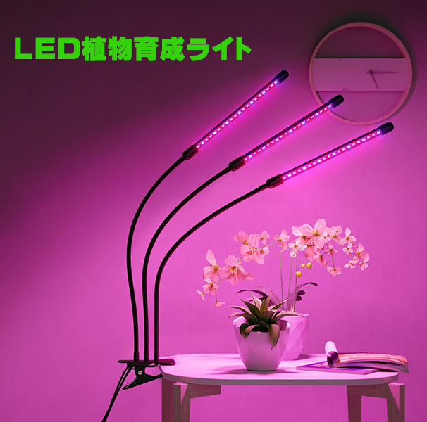 楽天市場】植物育成ライト LED 植物ライト 3灯式 室内栽培ランプ