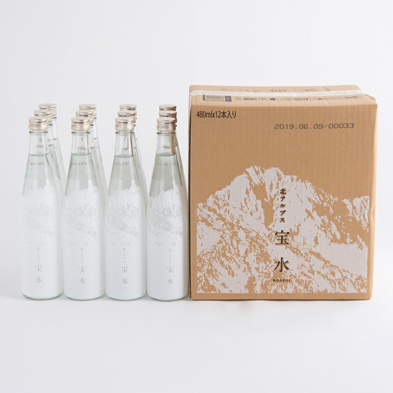 楽天市場】ミネラルウォーター 北アルプス立山の天然水 宝水 480ml×12