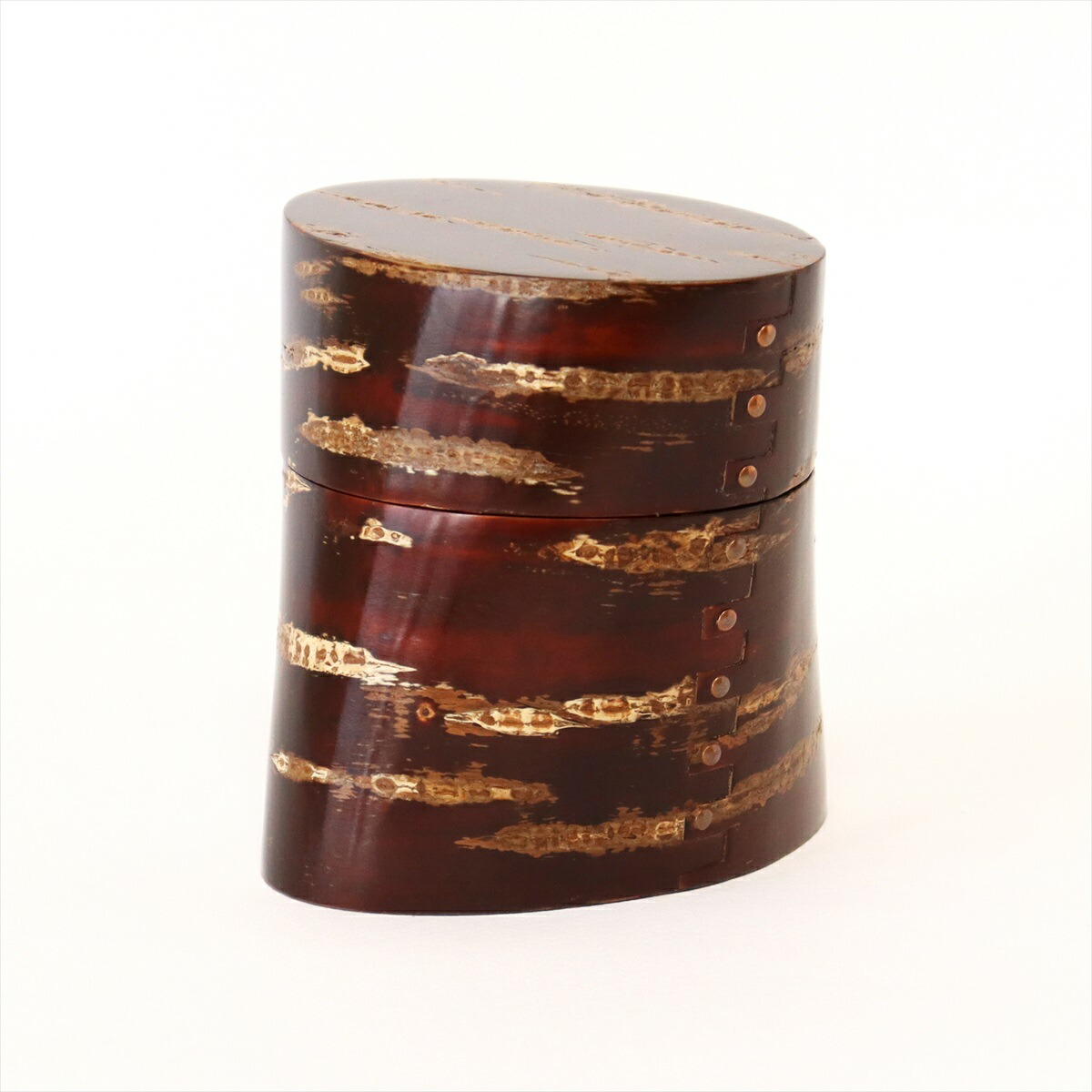 楽天市場】茶筒 楕円から楕円 茶道具 桜皮 国産 六角形 お茶用品 手