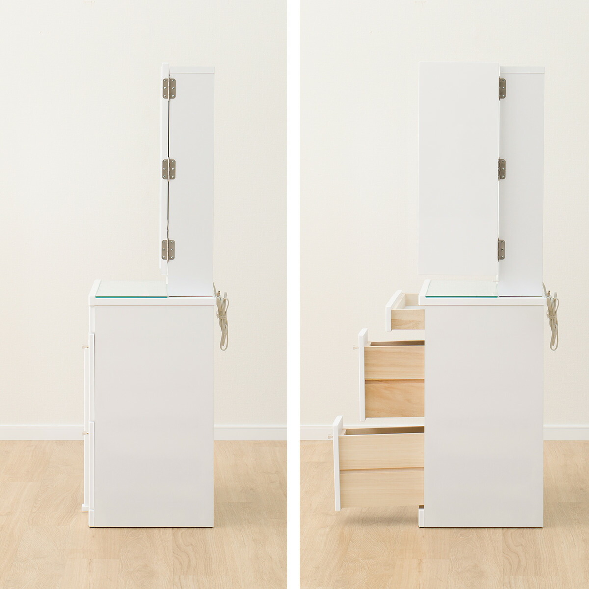 楽天市場】[幅61cm] 三面鏡ドレッサー ( DR2) ニトリ 【配送員設置商品