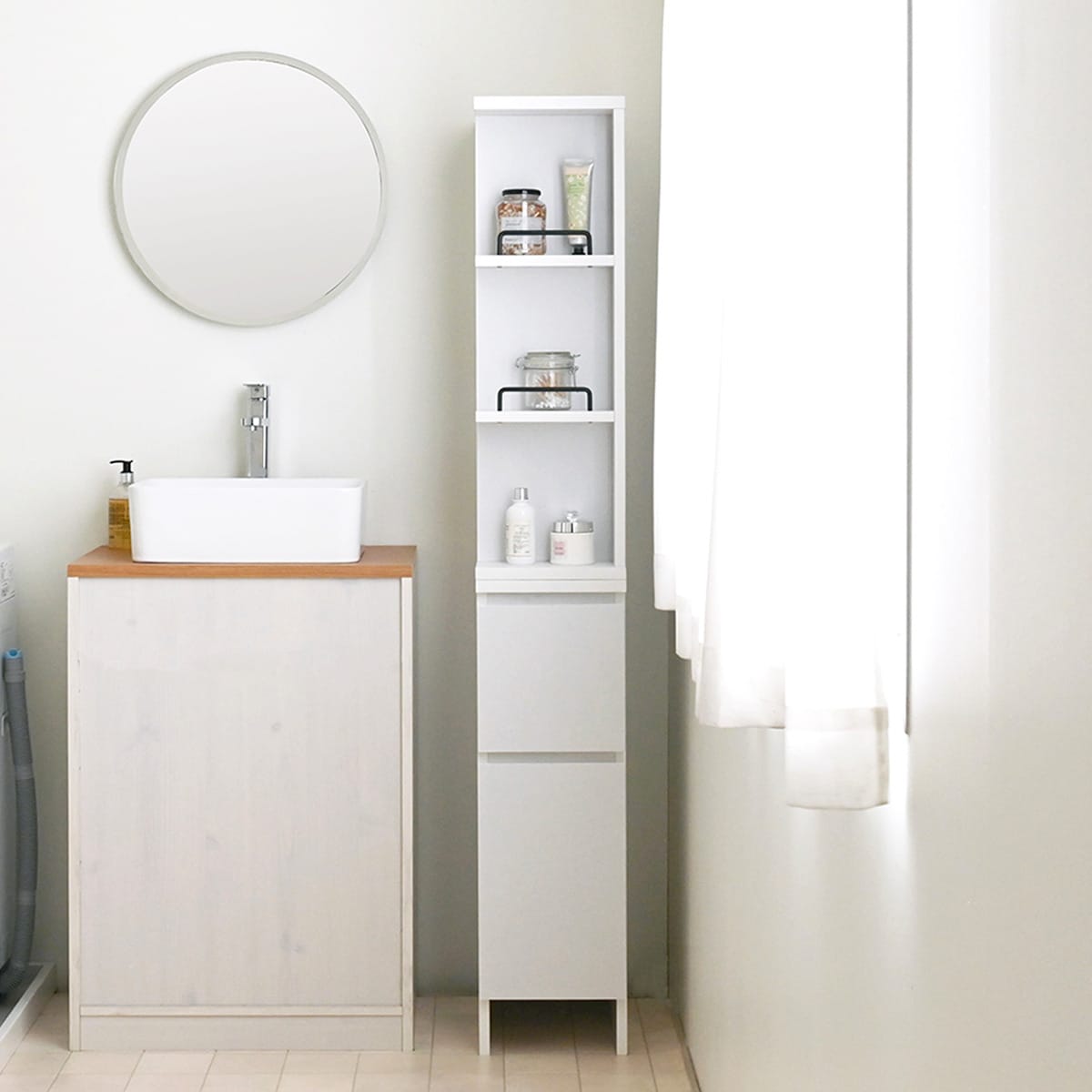 楽天市場】洗面所やキッチンにも使えるすき間収納 (WH) ニトリ