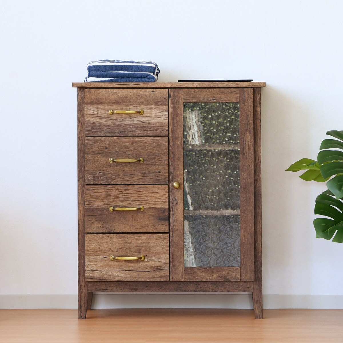 楽天市場】ヴィンテージ風キャビネット (幅70cm DBR) ニトリ 【配送員