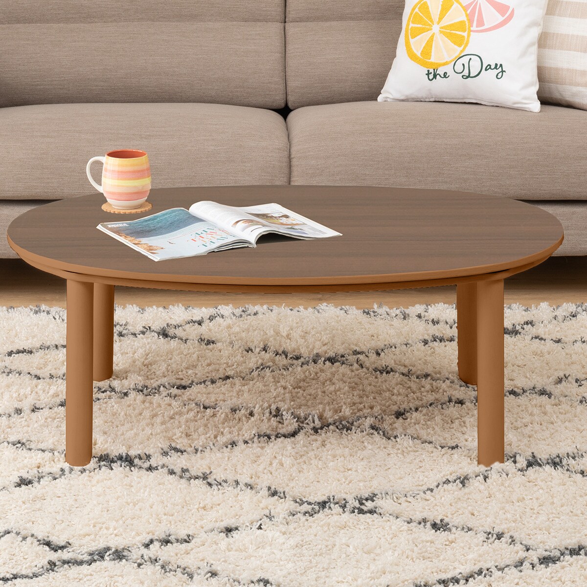 楽天市場】楕円形リビングこたつ(GC03R 105)【玄関先迄納品】 ニトリ