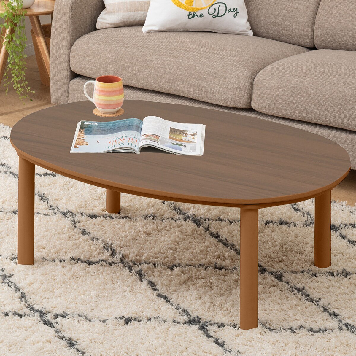 楽天市場】楕円形リビングこたつ(GC03R 105)【玄関先迄納品】 ニトリ