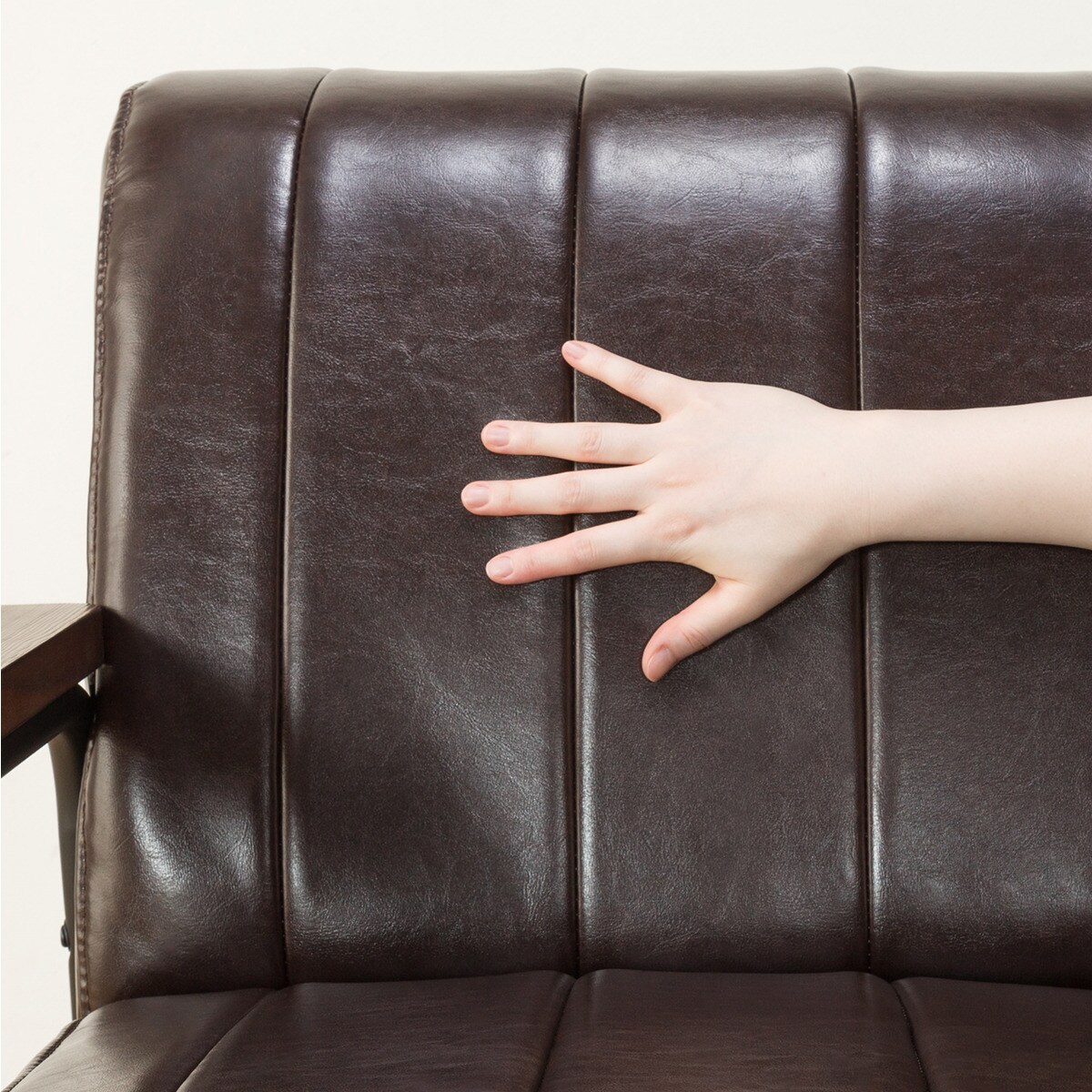 楽天市場】1人掛け 合皮ソファ (Nシールド ステイン2KD DBR) ニトリ