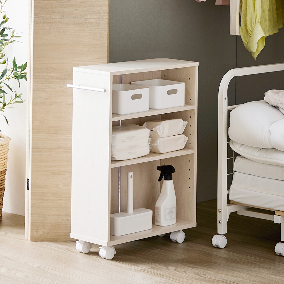 楽天市場】押入れクローゼット収納 (IW45 奥行45cm ホワイトウォッシュ