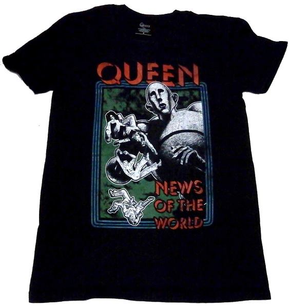 楽天市場】【QUEEN】クイーン「NEWS OF THE WORLD」Tシャツ : バンドT