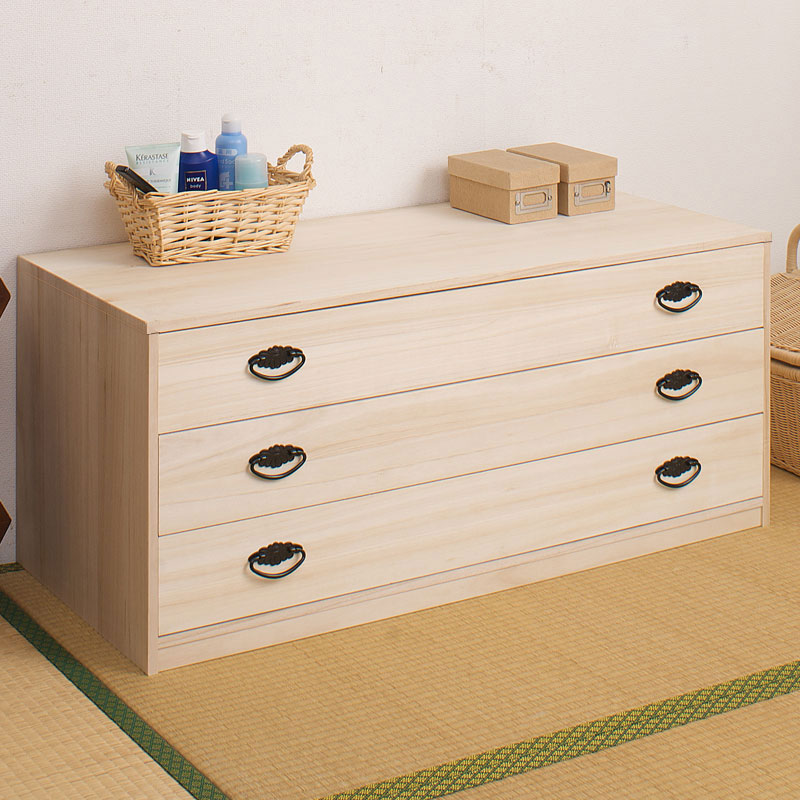 楽天市場】桐箪笥3段 【送料無料】【日本製】【桐引出しタンス3段 hi