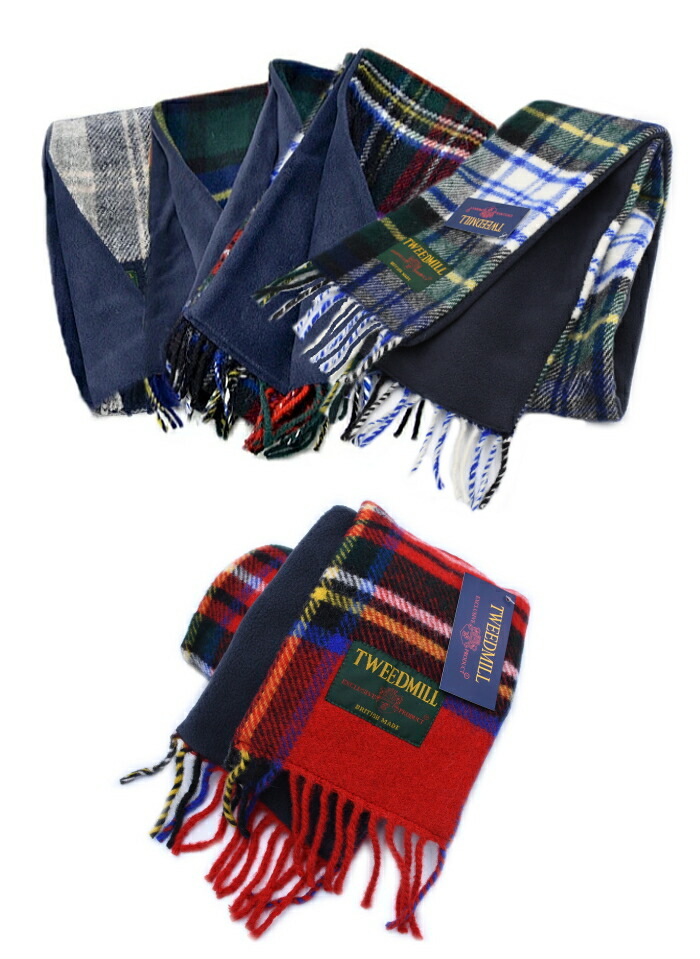 楽天市場】TWEEDMILL ツイードミル ウール マフラー フリース 防寒