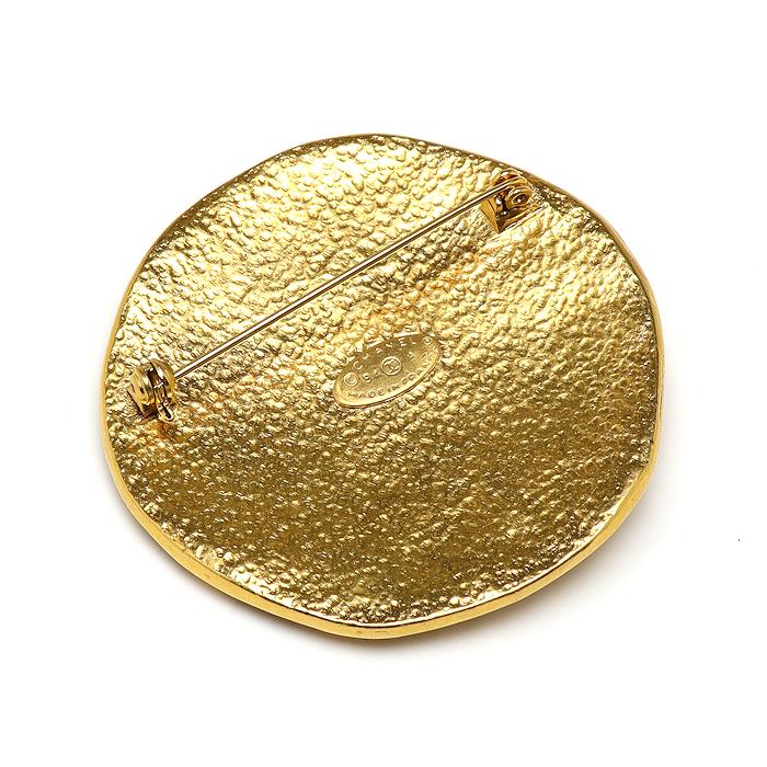 シャネル ブローチ ココマーク 太陽 ヴィンテージ 94A ゴールド CHANEL