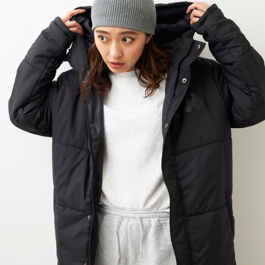 楽天市場】kappa レディスベンチコート ロングコート ブラック