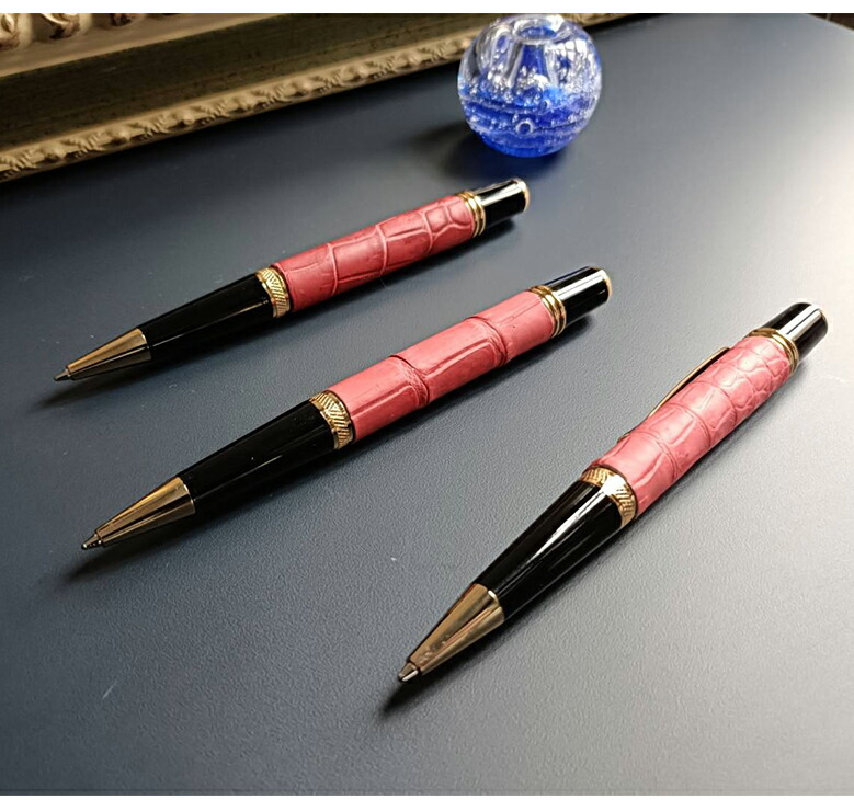 楽天市場】一生モノの茜染めクロコボールペン 茜染めクロコシャーペン