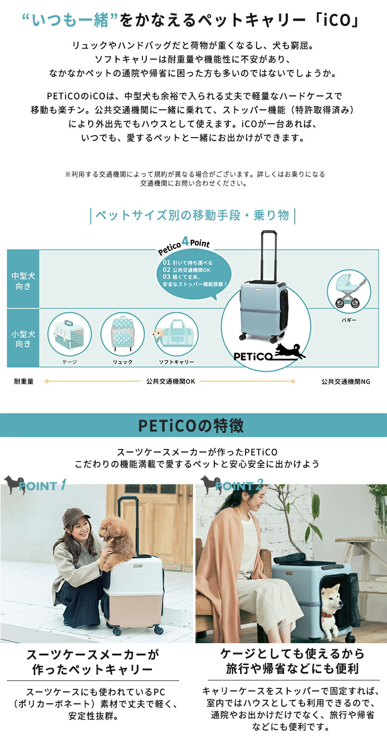 楽天市場】PETiCO ペットキャリー【選べる豪華特典付き！】ペチコ PET