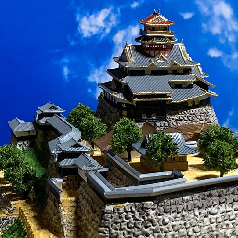 ☆完成品 松本城 ケース付き 日本100名城029 お城 模型 ジオラマ完成品