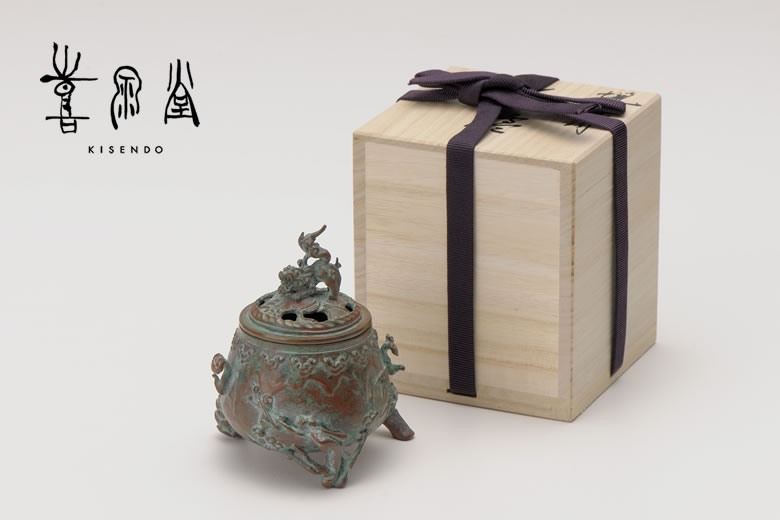 楽天市場】高岡銅器 三友紋（松竹梅） 香炉 焼 青銅色 喜泉堂（KISENDO