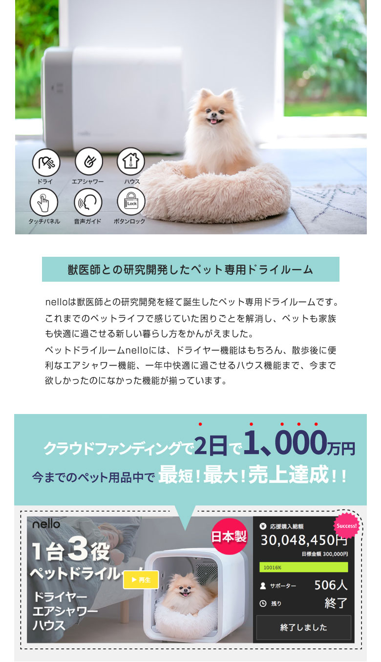 楽天市場】nello ペットドライルーム 日本製 ペット専用ドライルーム